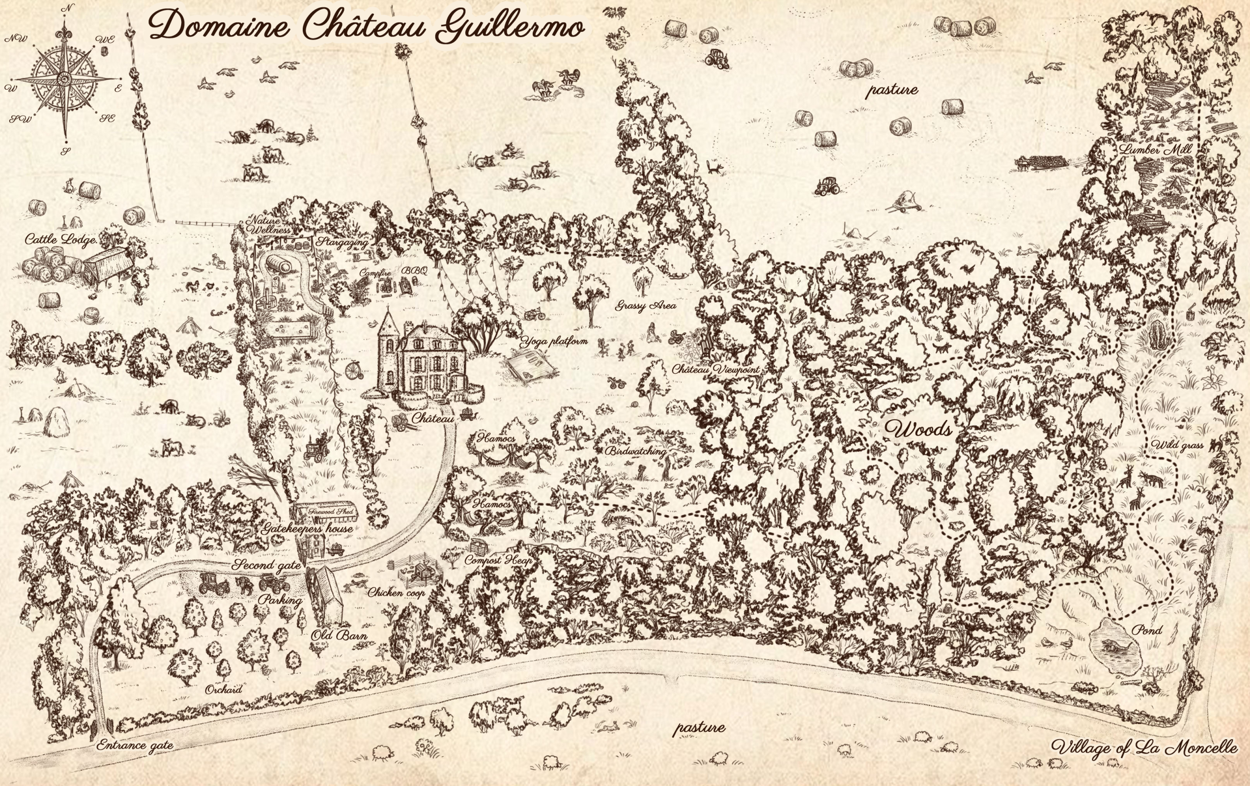 Domaine Château Guillermo estate map